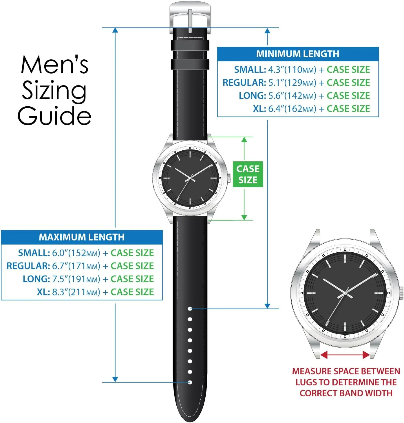 and Brown Stitched Calf Skin Replacement skyrocket putrefy Strap,Stainless Steel Metal Buckle,Watchband Fits Most Watch Brands (16mm-24mm) Speidel Genuine Leather Watch Band Black 