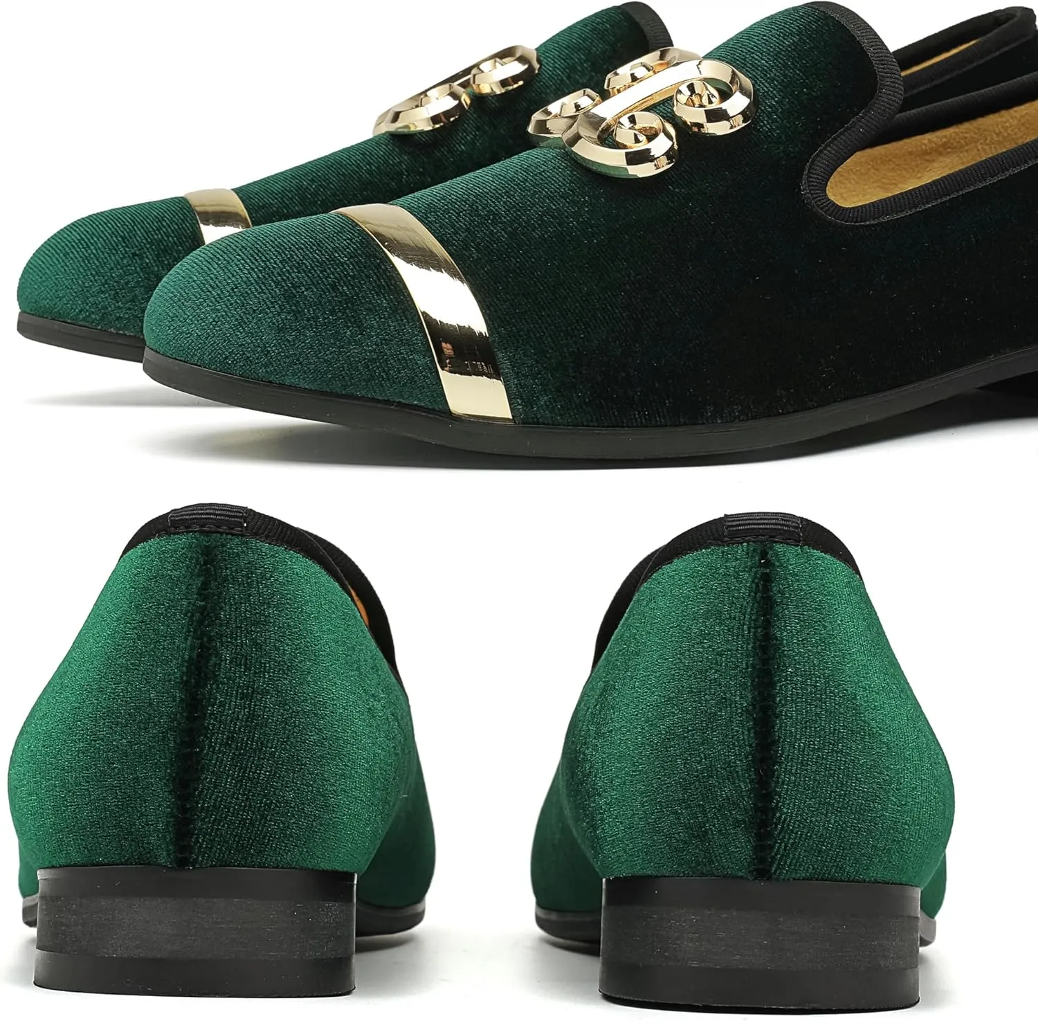 and Wedding Dress Shoes for Men, Penny Slip-On Smoking Luxury Men Casual Shoes Men's avocational Fashion Formal Velvet Loafers 