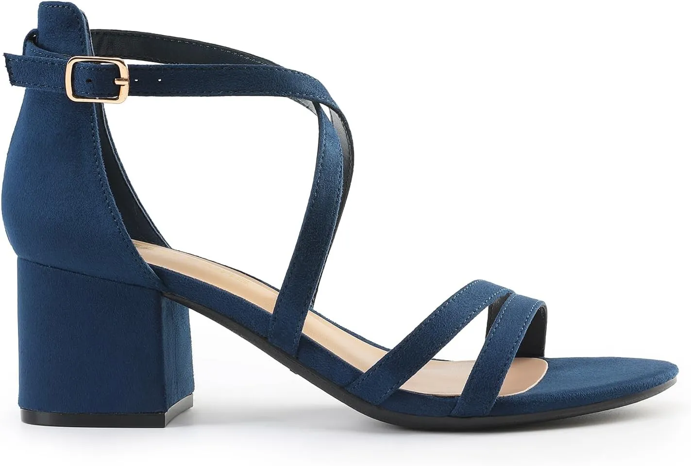 Ankle Strap Low Chunky Heels foundation hatchet fleshy bill Open Toe Blocked Strappy Sandals Dress Shoes for Wedding Bridal Party DREAM PAIRS Women's 