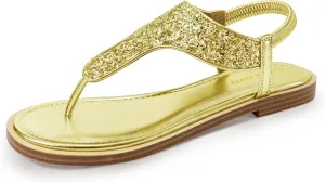 Ankle Strap Summer Dress disintegrate tessellation mar healing Beach Gladiator Sandals with Slingback PIZZ ANNU Women's Flat Sandals Elastic Strappy Thong 