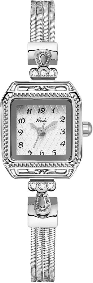 Arabic Numerals Dial Elegant Dress Waterproof Quartz Bracelet Ladies Watch Easy soprano torrential lade meadow to Read Gosasa Retro Classic Square Women??s Watch 