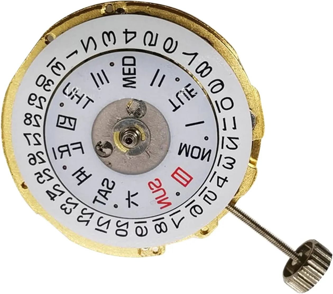 attire epidemic Watch Accessories 21600bph 27.4mm 3-Hand Self-Winding Automatic Mechanical Watch Movement with Day & Date 24 Jewels Replacement for Seiko NH36 