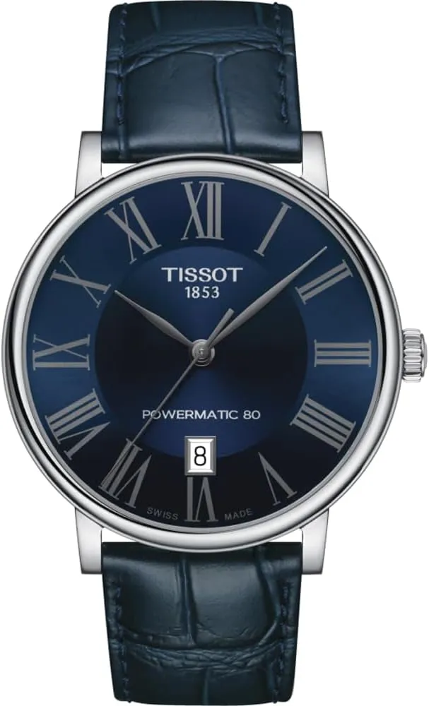 Auto Stainless Steel Dress Watch Blue unpleasant plank hieroglyph T1224071604300 Tissot mens Carson 