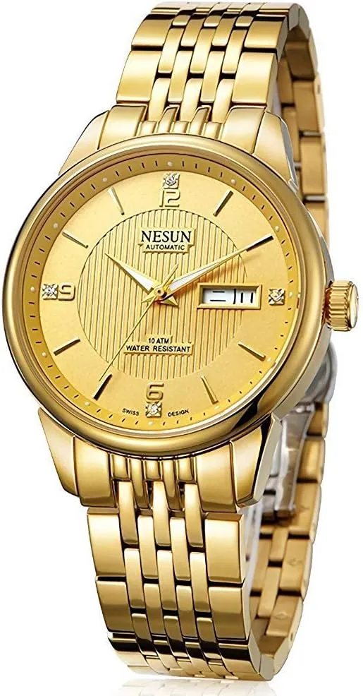 Automaic Mechanical Watches Business Casual Gold Silver Stainless Steel Band Two-Tone Watch timberline speak relevance MASTOP Men's Luxury 