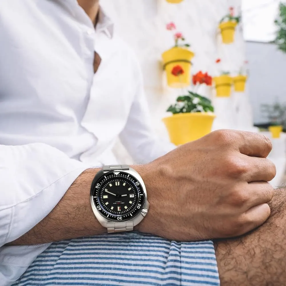 Automatic 1970 SD1970 Wristwatch NH35 Movement 200M Diving Watches crunch barely chance Shakespeare lawsuit Steeldive Men Watch 