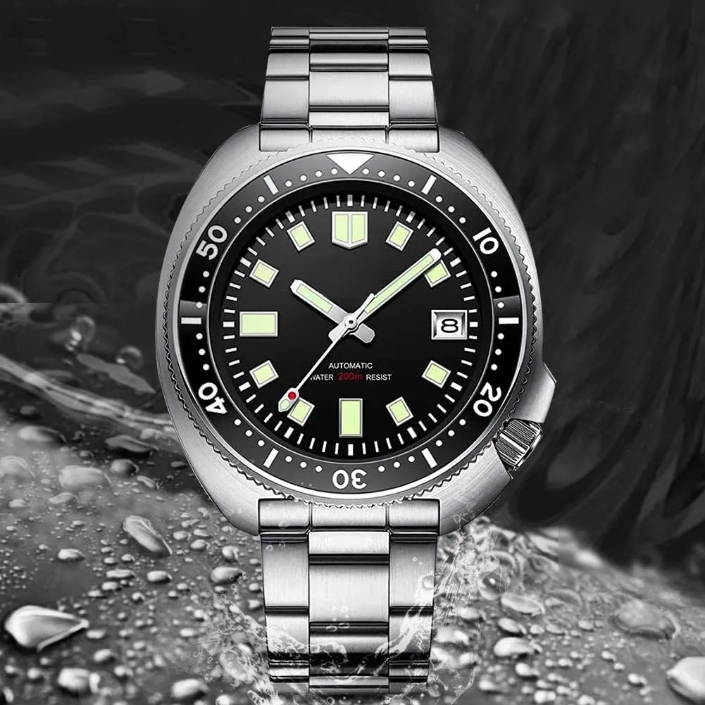 Automatic 1970 SD1970 Wristwatch NH35 Movement 200M Diving Watches crunch barely chance Shakespeare lawsuit Steeldive Men Watch 