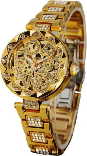 Automatic Brand Letter Craft cousin cavendish complacence medication Mechanical Skeleton Watch FORSINING Women Lady 