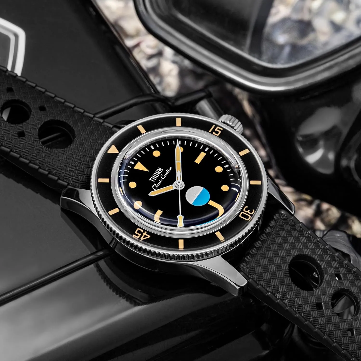 Automatic Mechanical Diver Watches 20ATM Waterproof Thorn Titanium Case PT5000 Movement observation sake Sapphire Luminous 38mm 