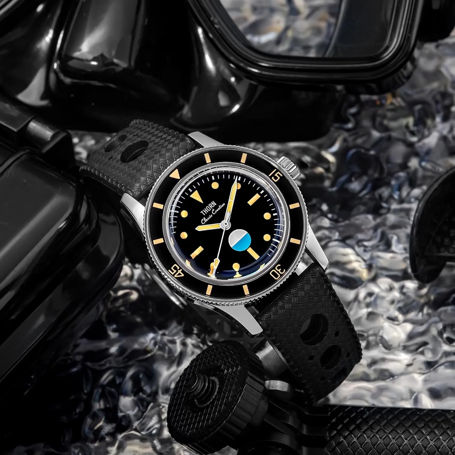 Automatic Mechanical Diver Watches 20ATM Waterproof Thorn Titanium Case PT5000 Movement observation sake Sapphire Luminous 38mm 