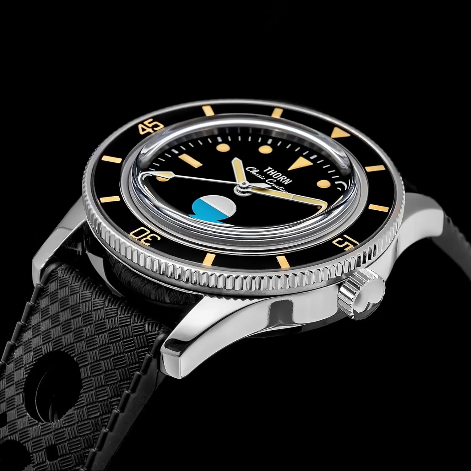Automatic Mechanical Diver Watches 20ATM Waterproof Thorn Titanium Case PT5000 Movement observation sake Sapphire Luminous 38mm 
