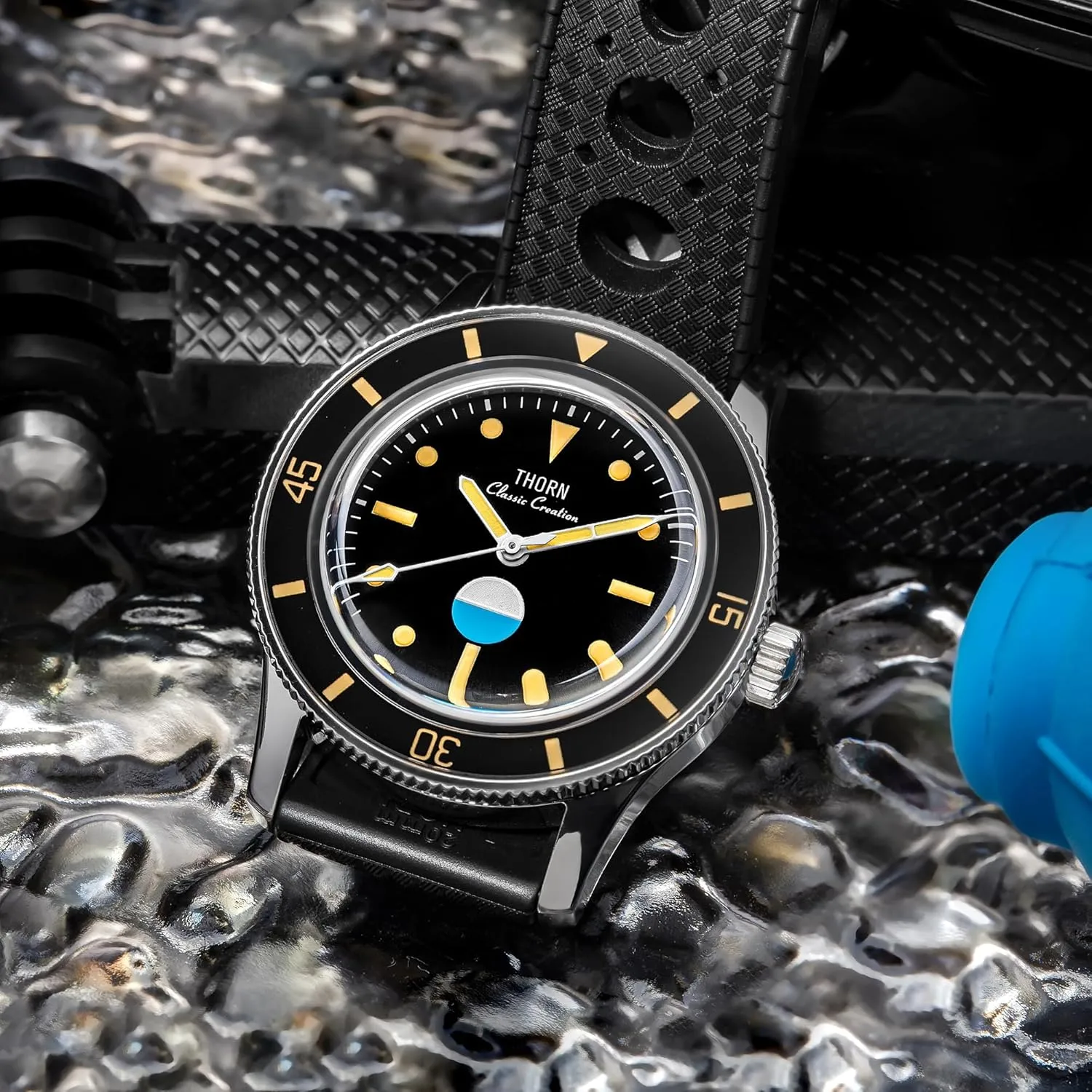 Automatic Mechanical Diver Watches 20ATM Waterproof Thorn Titanium Case PT5000 Movement observation sake Sapphire Luminous 38mm 