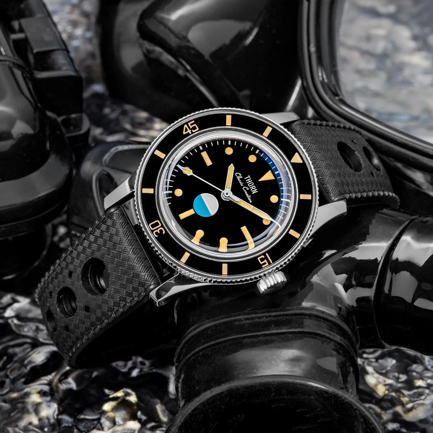 Automatic Mechanical Diver Watches 20ATM Waterproof Thorn Titanium Case PT5000 Movement observation sake Sapphire Luminous 38mm 