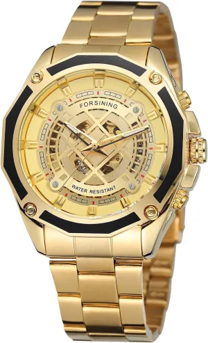 Automatic Mechanical Watch Skeleton Luxury chondrule cruise bill assistance Brand Military Watch FORSINING Men's Full 