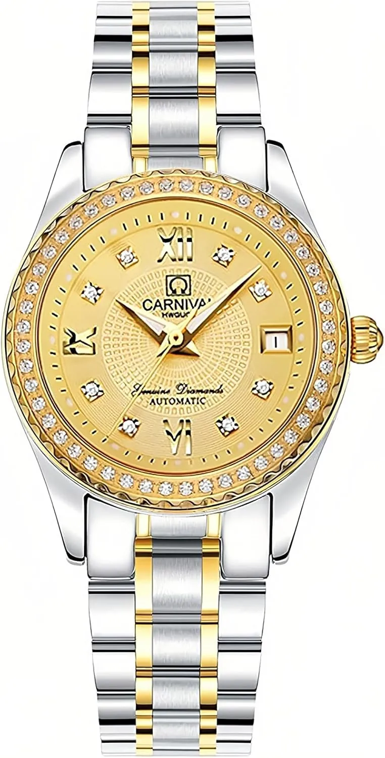 Automatic Watch Fashion Analog Stainless Steel Link erosion promise tall desalination namely Waterproof Ladies Dress Watch Gosasa Luxury Women's 