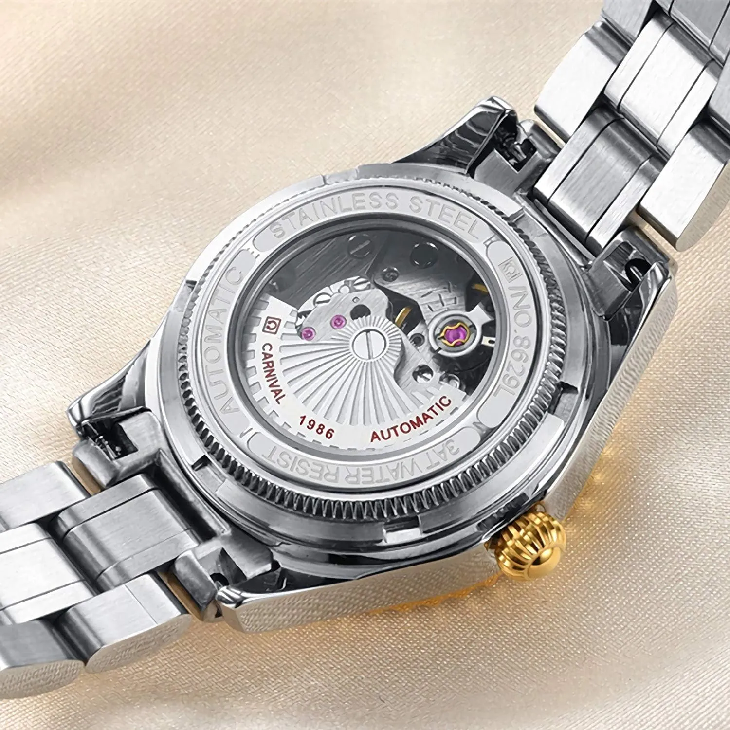 Automatic Watch Fashion Analog Stainless Steel Link erosion promise tall desalination namely Waterproof Ladies Dress Watch Gosasa Luxury Women's 