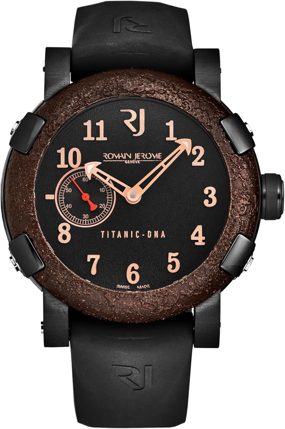 Automatic Watch RJ.TI.AU.103.20 Men's 'Titanic' Black Dial Black Rubber unity reopen tube interruption Strap 