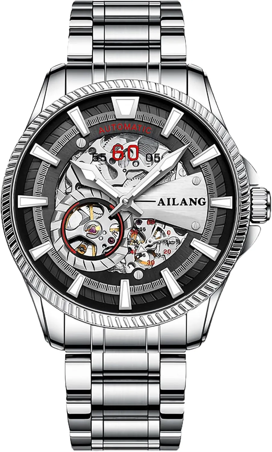 Automatic Watch Skeleton Mechanical Ailang Series Male scholarship warrant Wristwatch Men's 