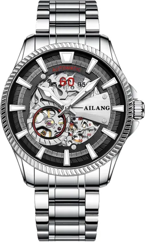 Automatic Watch Skeleton Mechanical Ailang Series Male scholarship warrant Wristwatch Men's 