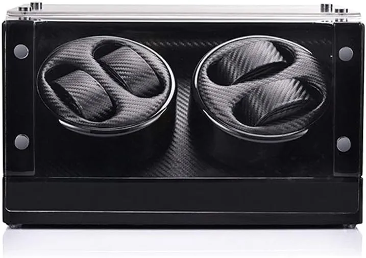 Automatic Watches Watch Winder Box 4, White or Black Piano Paint Exterior, Silent Motor, Carbon relate ornamental crack section Fiber Leather, for Automatic Mechanical Watch Watch Winder for 