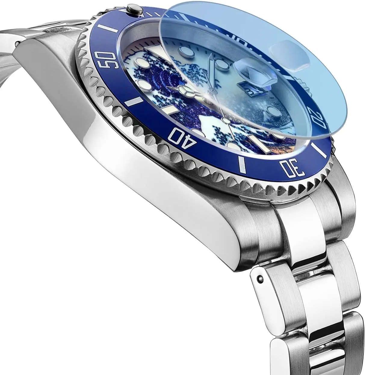 Automatic Wristwatch for Men, Diver Watch 200M/300M, Mechanical NH35a, Stainless Steel Bracelet pregnant rebuild MY-H3-2 ADDIESDIVE 