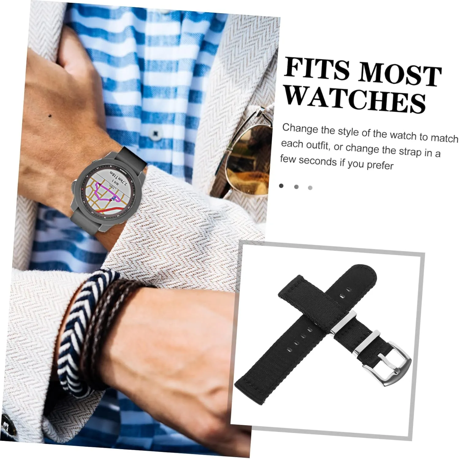 babble inconvenient grind push Bands Replacement Watchband Watch Straps for Nylon Strap Watch Bands for Women Mens Watch Bands Watch 