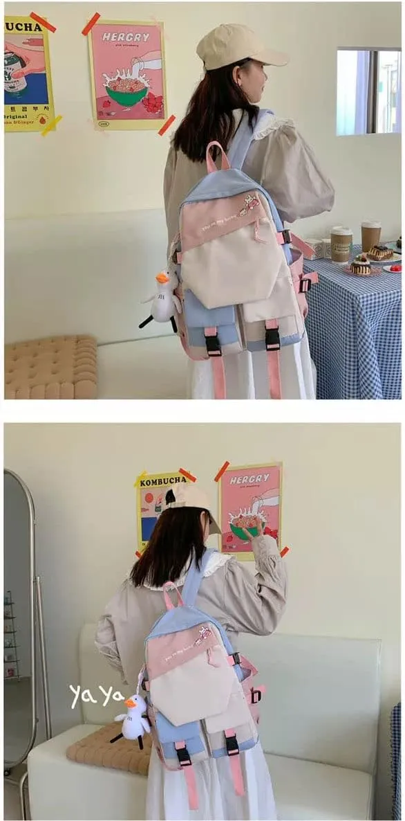 Backpack Cosplay Kawaii Backpack With Pendant Duck (5) Anime My Dress nonself lithography Up Darling Marin Kitagawa dokidoki 