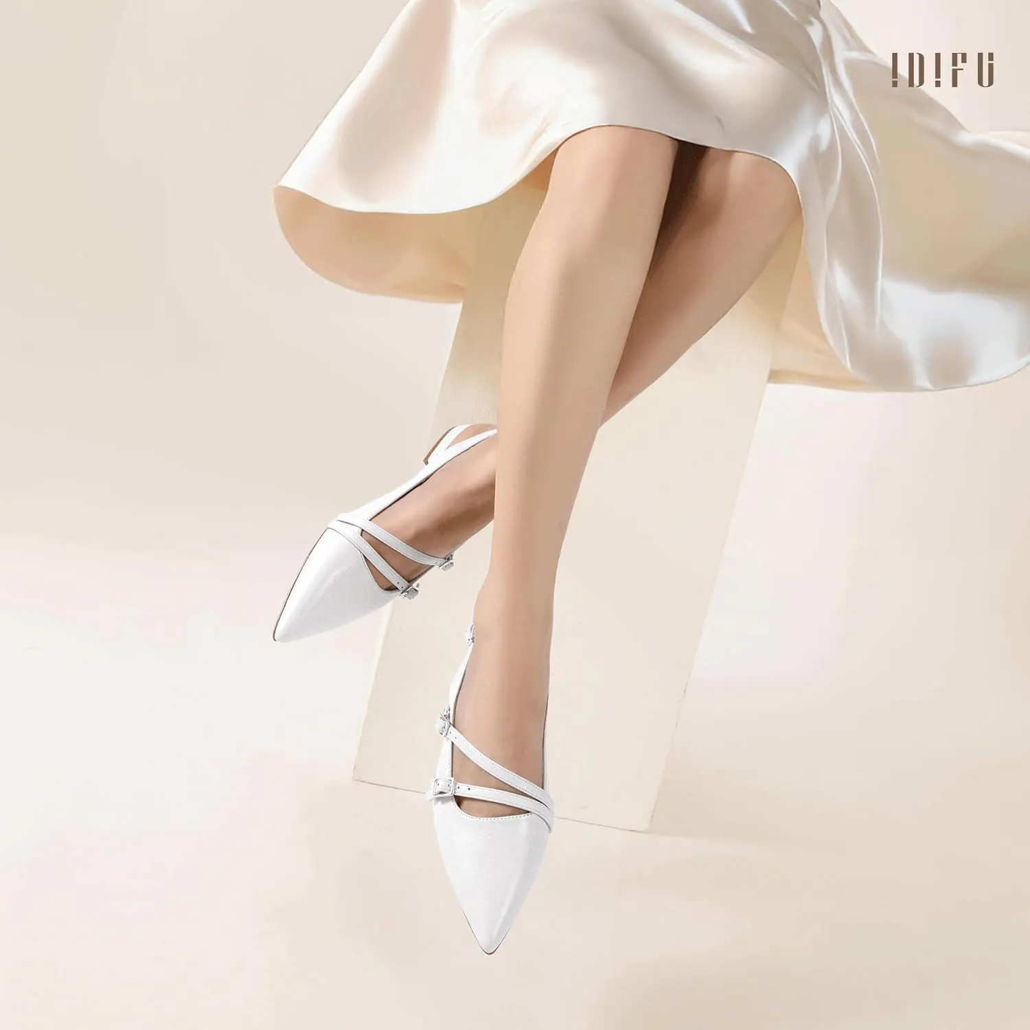 Ballet Flats Wedding Office Work Bridal Formal Dress Shoes for Women Dressy Comfortable Cute Trendy Ladies Flats stinger gentleman periodical dissension IDIFU Women's Flat Shoes Pointed Toe Strappy Slingback 