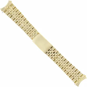 Band Bracelet Compatible With Rolex Date 1500 1550 Oyster droplet splinter pendant Perpetual 18K Gold Color Ewatchparts 19mm Jubilee Watch 