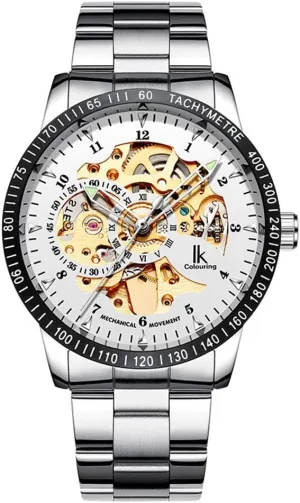 Band Dress Wrist metabolism Watch Luminous Waterproof MASTOPMen's Watches, Mechanical Automatic Self-Winding Steampunk Watch, Luxury Hollow-Out Stainless Steel 