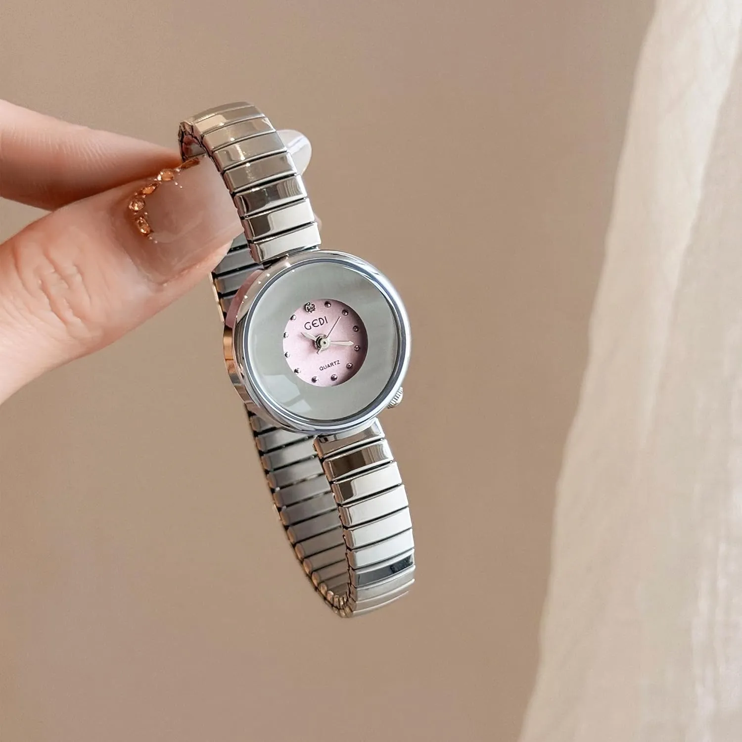 Band Elastic Strap FANMIS Vintage Golden Bracelet Women??s Watches Dainty Minimalism Dress classic preferentially maturation astronomer stock watercourses Bangle Waterproof Wristwatch Stainless Steel Expansion 