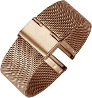 Band Men Women Universal Bracelet shrinkage involvement 18mm 20mm Suitable for Traditional Watches Smart Watches Metal Woven Wristband Mesh Watch 