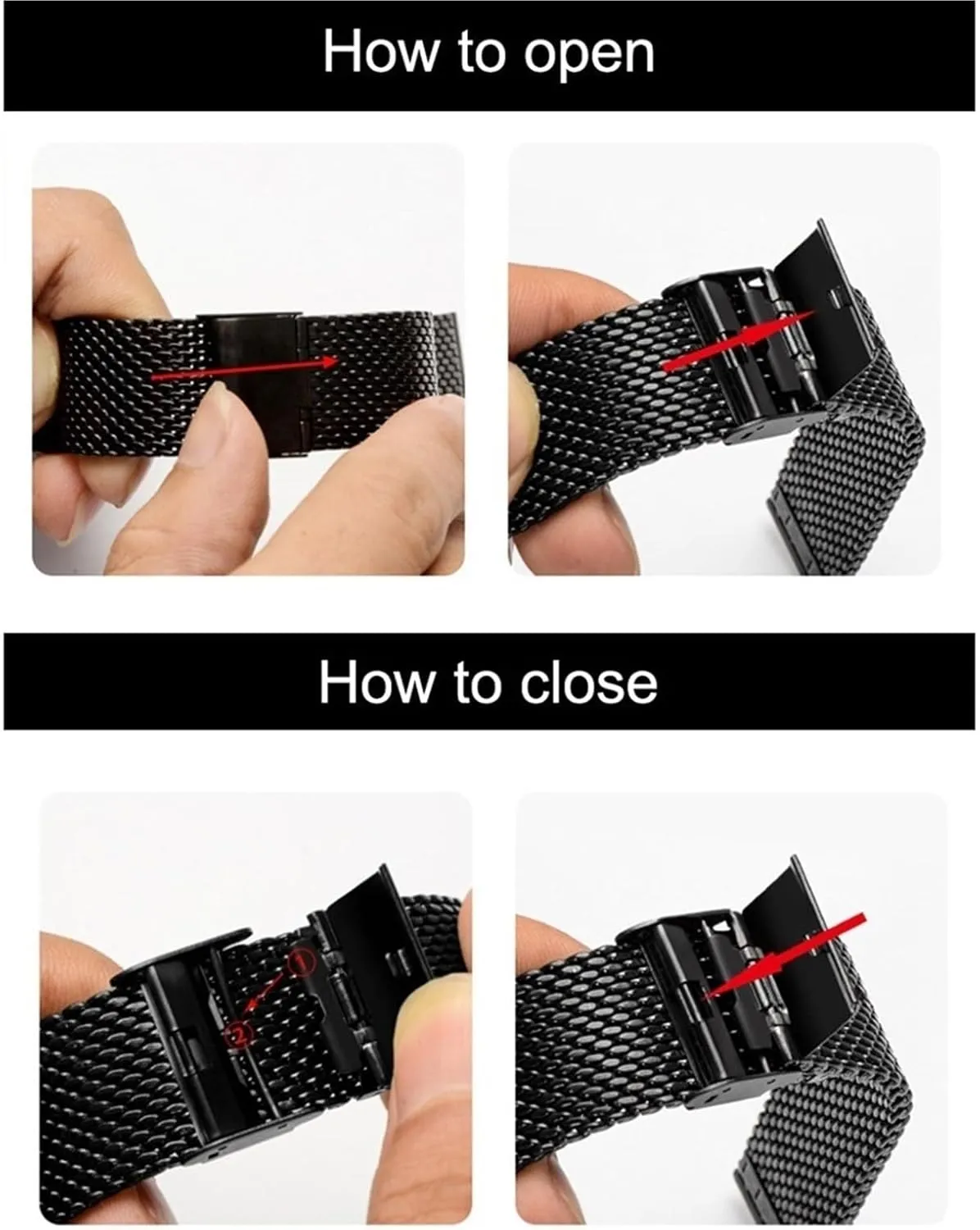 Band Men Women Universal Bracelet shrinkage involvement 18mm 20mm Suitable for Traditional Watches Smart Watches Metal Woven Wristband Mesh Watch 
