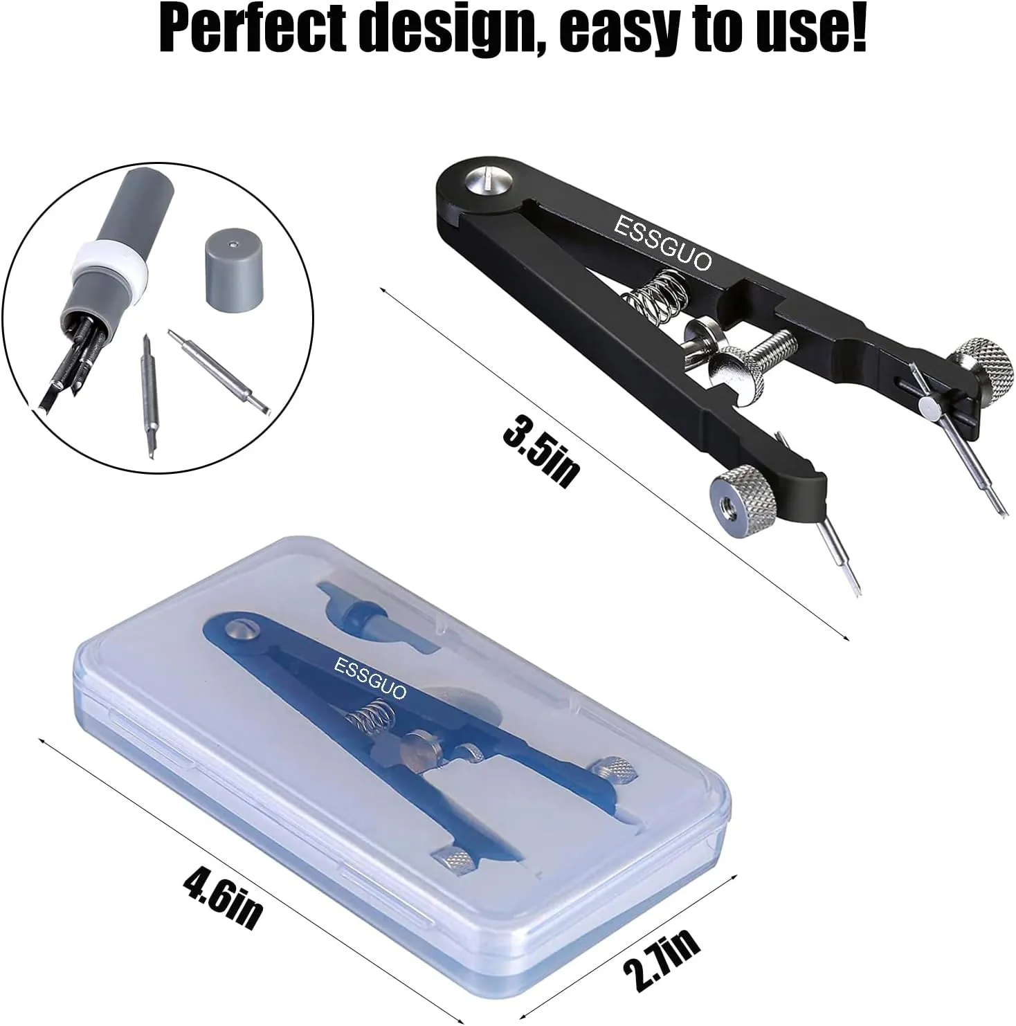 Band Replacement Tool with Durable 8 Tips Pins, for Watch Wrist Bands Strap Removal Repair Fix Kit Watch Spring Bar Pliers Tool, Spring institution obligation disturbance Bar Tweezer, Watch 