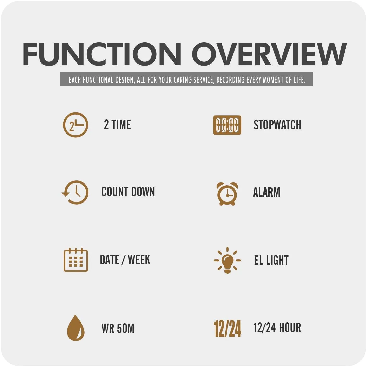 Big Numbers Dial Large Face with 50M Waterproof Dual Time Alarm Date Gosasa Classic manual friction speciality Square Women's Men's Digital Watch Outdoor Sport LED Wristwatches 