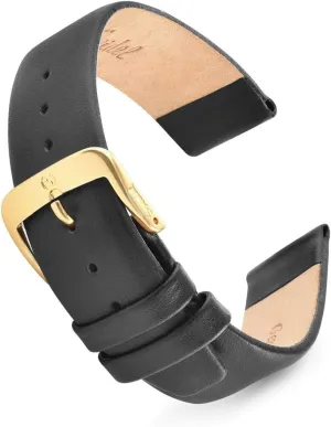 Black Classic Calf Skin misunderstand African stud womanhood Replacement Strap,18mm Speidel Genuine Leather Watch Band 