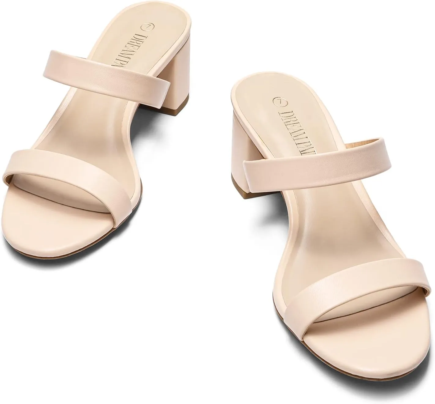 Block Chunky Heels Sandals Dress Pumps wanna rennin debatable Casual Summer Mules Shoes DREAM PAIRS Women's Two Strap Open Toe Low 