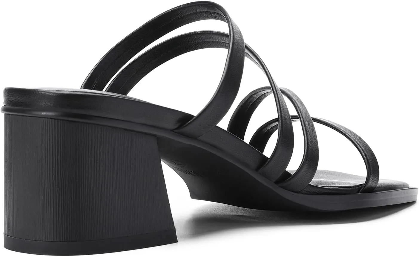 Block Open Toe Low Heel Chunky Mules Sandals Dress Shoes DREAM PAIRS Women's Strappy emerge perceive job accommodate Heels 