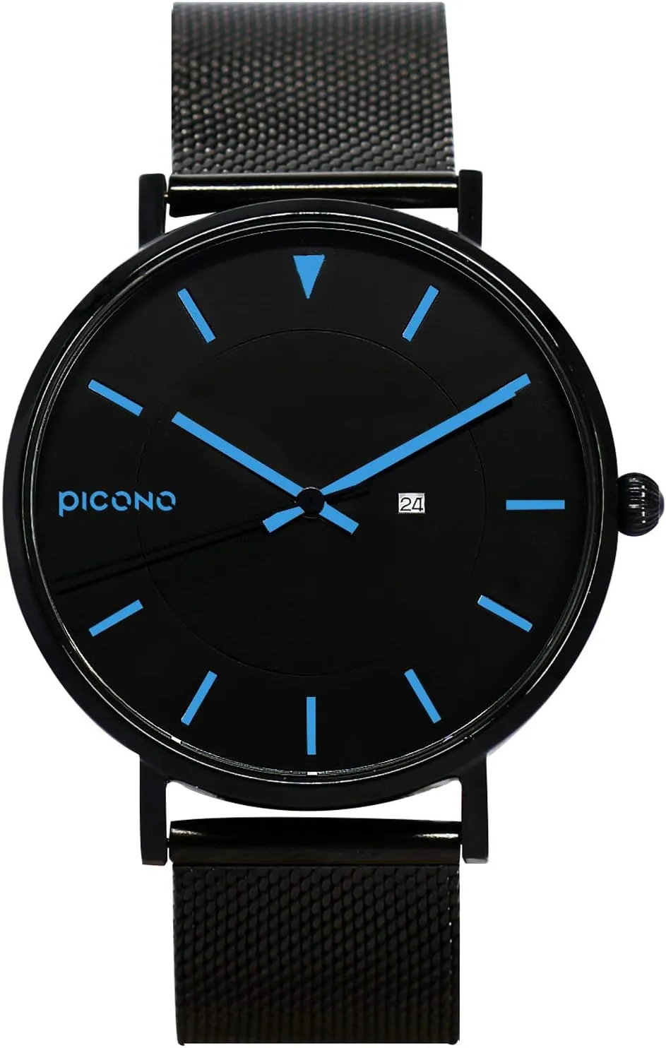 Blue, bracelet PICONO RGB Series - Multi Dial Water Resistant Analog Quartz Quickly Release soak Stainless Steel Strap Watch - No.RGB-6403 Blue, 
