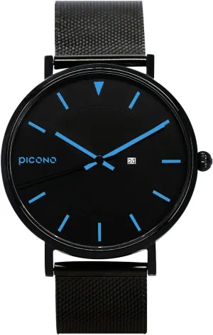 Blue, bracelet PICONO RGB Series - Multi Dial Water Resistant Analog Quartz Quickly Release soak Stainless Steel Strap Watch - No.RGB-6403 Blue, 
