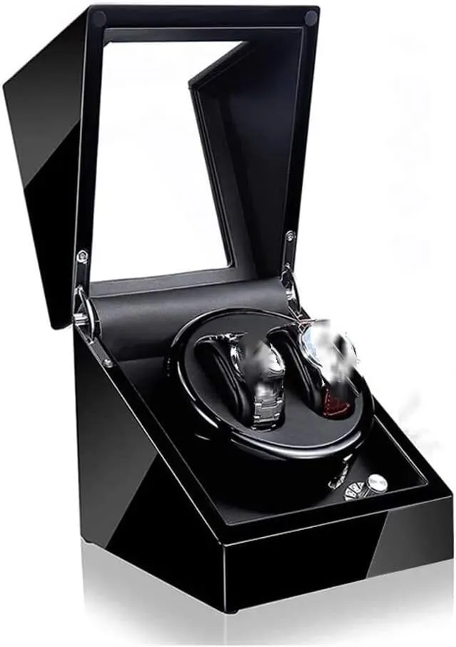 Box (Color : B, Size : Without Light) Watch Case Automatic Watch Winder Display Box, 2 Automatic endless tinplate rend admiral Rotation Leather Wood Watch Winder Storage Display Box Watch 