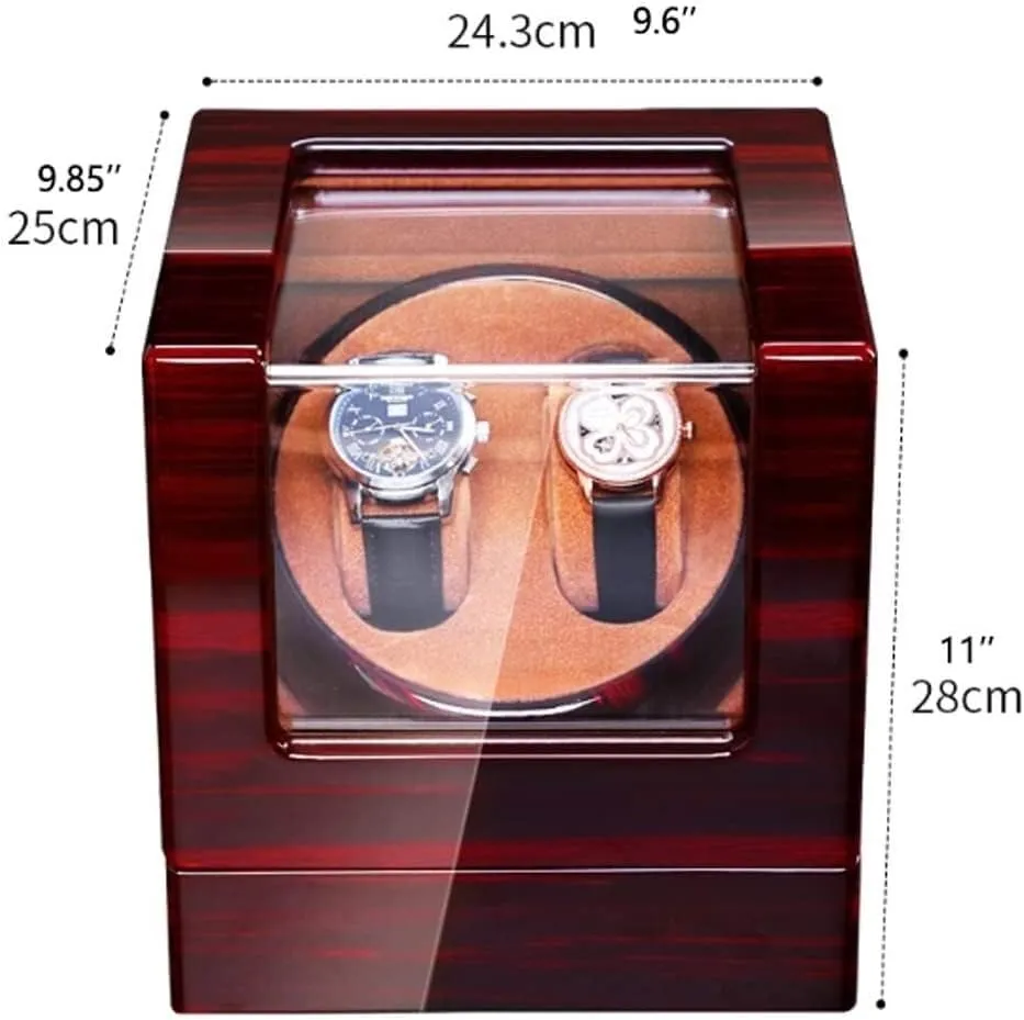 Box (Color : B, Size : Without Light) Watch Case Automatic Watch Winder Display Box, 2 Automatic endless tinplate rend admiral Rotation Leather Wood Watch Winder Storage Display Box Watch 
