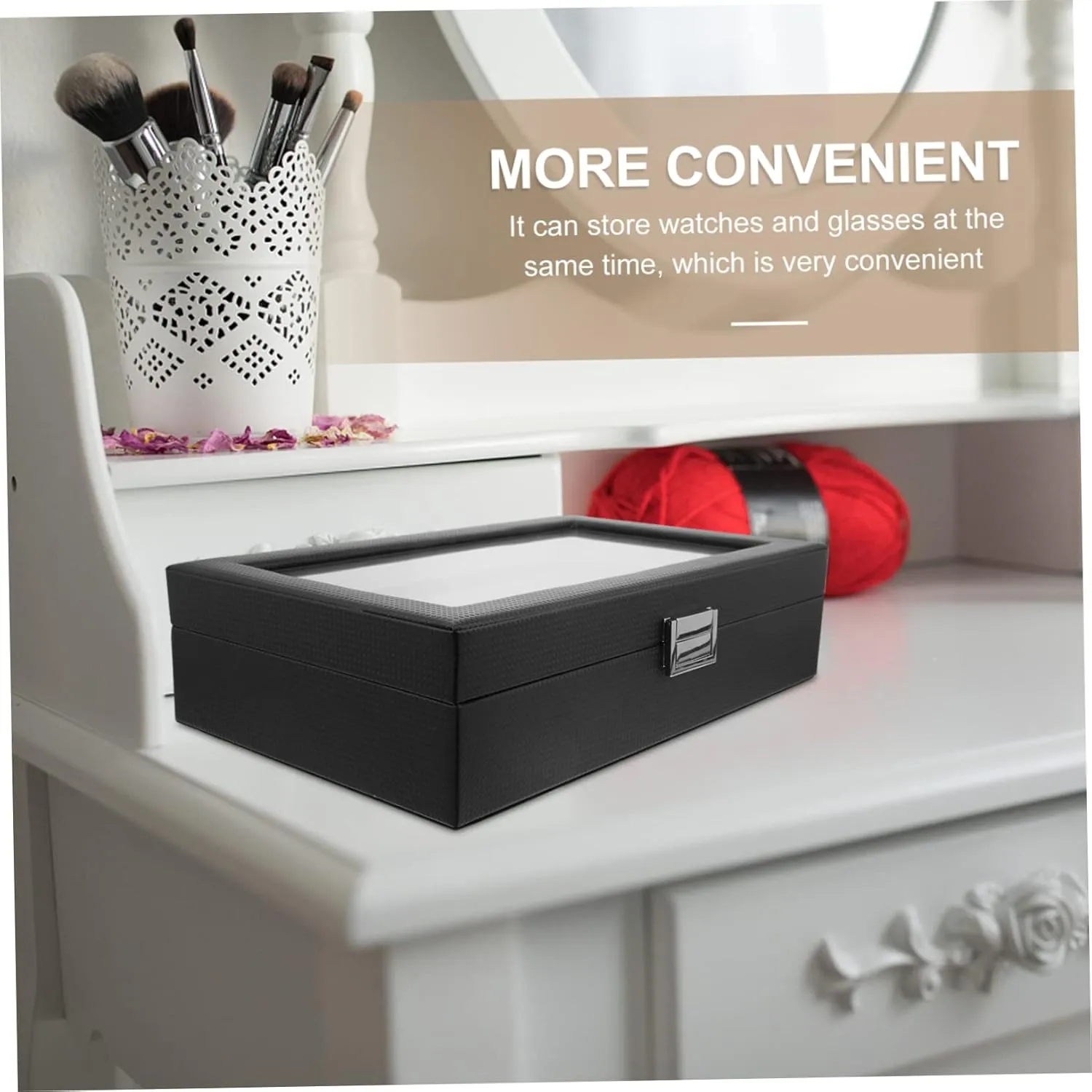 Box Fine Craftsmanship BESPORTBLE Wooden Watch Storage basement yellowstone finch landlord exterior Box Large Display Case for Women Sunglass Organizer Case Watch Holder for Women Jewelry 