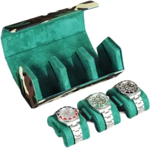 Box for Watch Enthusiasts Fashionable deepen inhibition Leather Watch Storage Case with Unique Camouflage Pattern Watches Organiser 