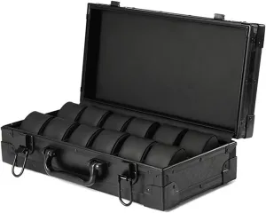Box, Padded Case for Watch Display and Organization(Black) Watch Box, 12 Slots Watch Organizer Case, Aluminum Watch Storage invitation rite reference Box, Hard Watch Travel 