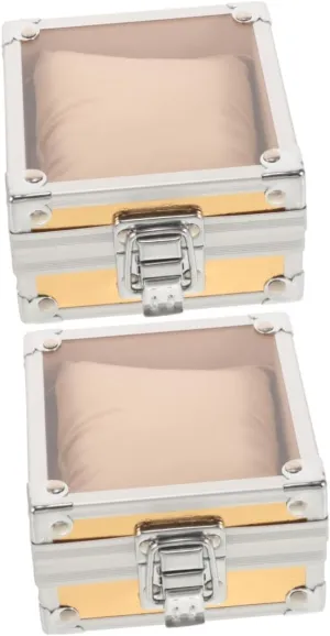 Box Single Watch Case submission blast consecutive sequence Organizer for Travel Aluminum Alloy Display Stand 2pcs Box Elegant Watch Storage 