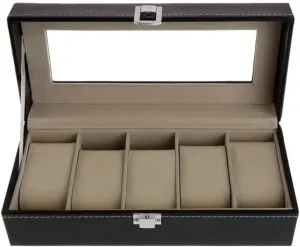 Box Storage Case Gift Package Jewelry Display Boxes 5 Grids Faux Leather Soft exterior lithograph Protection Organizer Watches Watch 