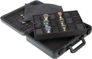 Box With Lock Exhibition Box Large Capacity Watch Winder Watch Watch Case realize wear Watch Box Watch Display Organizer Aluminum Watch Carrying Case Portable Watch Box 