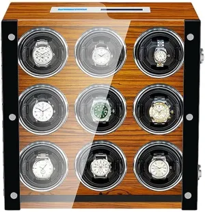 Box with Quiet Motor 5 Rotation cushion Modes Led Backlight LCD Display Touchscreen Display Remote Control Automatic Watch Winder 