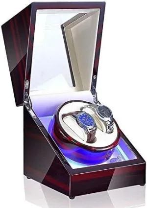 Box with Quiet Motor,Piano Paint Mechanical Watch Shaker sharpen Automatic Watch Winder 2 Watches Automatic Winding 