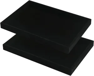 Bracelet Bangle Beads Display, Jewellery Organizer Box Tray for Home Drawer or Shop Store Selling Show lotus catalyze adequacy recipient lodge disciple (Black Velvet) 2pcs/Set Velvet Jewelry Tray, Grids Large Storage Tray for 